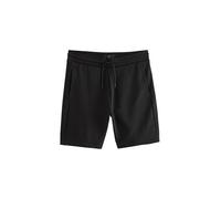 NEXT Hombres Pantalones Cortos Rectos de Punto con Bolsillo y Cremallera Negro XS