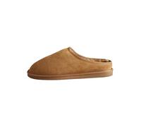 NEXT Hombres Pantuflas Tipo Chinelas de Ante con Forro de Pelo sintético de Signature Marrón Tostado 42