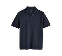 Next Hombres Polo de piqué de Manga Corta con Cuello Cubano Azul Marino M