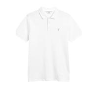 NEXT Hombres Polo de piqué de Manga Corta de Corte Slim Blanco M