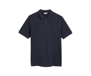 NEXT Hombres Polo de piqué de Manga Corta y Corte estándar Azul Marino L