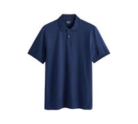 Next Hombres Polo de piqué de Manga Corta y Corte estándar Azul Rico L