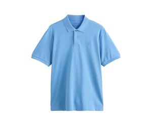 NEXT Hombres Polo de piqué de Manga Corta y Corte estándar Azul S