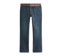 NEXT Hombres Vaqueros Bootcut auténticos con cinturón Blue Washed W: 38 / L: 31