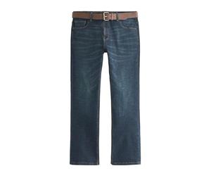 NEXT Hombres Vaqueros Bootcut auténticos con cinturón Blue Washed W: 38 / L: 31