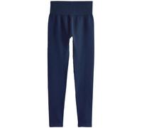 NEXT Mujeres Leggings de Cintura Alta sin Costuras de Punto Acanalado Azul Marino S