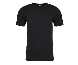 Next Level - Camiseta de Cuello Redondo Tri-Blend para Hombre Caballero (L) (Negro Vintage)