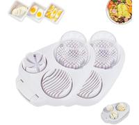 Next Level Egg Slicer, 3 in 1 Egg Slicer, 3 Slice Modes Eggs Cutter Press-Type, Fruit Cutter, Easy to Use, for Strawberry/Mushroom/Eggs (2 Pcs)