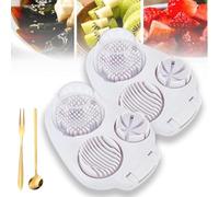 Next Level Egg Slicer, 3 in 1 Egg Slicer for Hard Boiled Eggs, 2025 New Stainless Steel Dicer Eggs Slicers, Dishwasher Safe, for Strawberry Mushroom Grape Cherry Tomato (2PCS)
