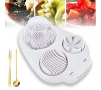Next Level Egg Slicer, 3 in 1 Egg Slicer for Hard Boiled Eggs, 2025 New Stainless Steel Dicer Eggs Slicers, Dishwasher Safe, for Strawberry Mushroom Grape Cherry Tomato (1PCS)