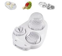 Next Level Egg Slicer, 3 in 1 Egg Slicer for Hard Boiled Eggs, Press-type Kitchen Chopper Tool with Stainless Steel Cutting Wires for Strawberry Mushroom Grape Cherry Tomato (1PCS)