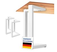 NEXT LEVEL - Patas para Mesas | 46x46x74cm, Perfil 80x40mm, Metálicas, para Madera y Cristal, Compatible con Anchos de 70, 80, 90 y 100cm | Ideal para Escritorio y Comedor - PM-014BL