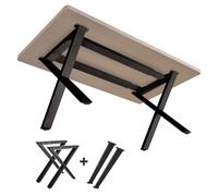 NEXT LEVEL - Patas para Mesas, 65x74cm, Perfil 80x40mm, Incluye Tirantes para la Estabilidad, Compatible con Madera y Cristal y Anchos de 70-100cm, Ideal para Escritorio y Comedor