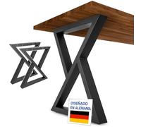 NEXT LEVEL - Patas para Mesas - 65x74cm, Perfil 80x40mm, Metálicas, para Madera y Cristal, Compatible con Anchos de 70, 80, 90 y 100cm | Ideal para Escritorio y Comedor - PM-001N