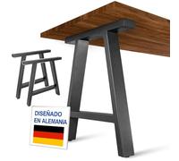 NEXT LEVEL - Patas para Mesas | 65x74cm, Perfil 80x40mm, Metálicas, para Madera y Cristal, Compatible con Anchos de 70, 80, 90 y 100cm | Ideal para Escritorio y Comedor - PM-002