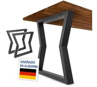 NEXT LEVEL - Patas para Mesas | 65x74cm, Perfil 80x40mm, Metálicas, para Madera y Cristal, Compatible con Anchos de 70, 80, 90 y 100cm | Ideal para Escritorio y Comedor - PM-008