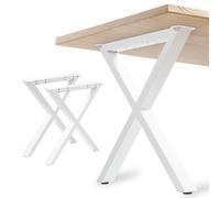 NEXT LEVEL - Patas para Mesas | 65x74cm, Perfil 80x40mm, Metálicas, para Madera y Cristal, Compatible con Anchos de 70, 80, 90 y 100cm | Ideal para Escritorio y Comedor - PM05BL