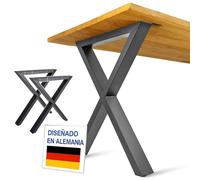 NEXT LEVEL - Patas para Mesas | 65x74cm, Perfil 80x40mm, Metálicas, para Madera y Cristal, Compatible con Anchos de 70, 80, 90 y 100cm | Ideal para Escritorio y Comedor - PM-005N