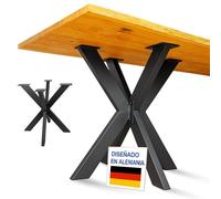 NEXT LEVEL - Patas para Mesas | 71x71x74cm, Perfil 80x40mm, Metálicas, para Madera y Cristal, Compatible con Anchos de 70, 80, 90 y 100cm | Ideal para Escritorio y Comedor - PM-022