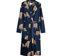 NEXT Mujeres Bata larga cómoda en tejido ligero Navy Hamish The Highland Cow S