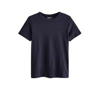 Next Mujeres Camiseta básica de Manga Corta con Cuello Redondo de algodón Puro Azul Marino 40