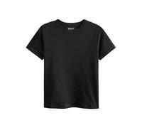 Next Mujeres Camiseta básica de Manga Corta con Cuello Redondo de algodón Puro Negro 34