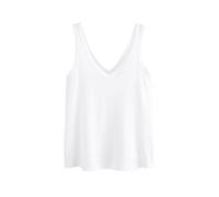 NEXT Mujeres Camiseta sin Mangas Holgada de Modal Blanco S
