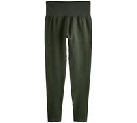 NEXT Mujeres Leggings de Cintura Alta sin Costuras de Punto Acanalado Verde Bosque XL