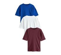 NEXT Mujeres Pack de 3 Camisas extragrandes 100% algodón Multi L