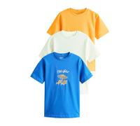 NEXT Mujeres Pack de 3 Camisetas básicas de Punto Grueso Orange/Lime/Blue Graphic 42