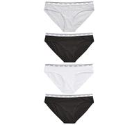 NEXT Mujeres Pack de 4 Braguitas clásicas con Logotipo Blanco/Negro/Gris 36