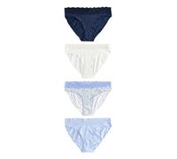 Next Mujeres Pack de 4 Braguitas de Encaje de Pernera Alta Azul Ditsy 44