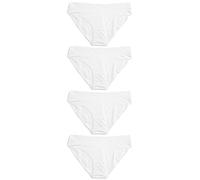 Next Mujeres Pack de 4 Braguitas de Encaje de Pernera Alta Blanco 50