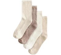 NEXT Mujeres Pack de 4 pares de calcetines de nepi con planta acolchada Neutro one size