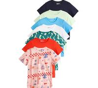 NEXT Mujeres Pack de 7 Camisetas básicas de Manga Corta 100% algodón Multi Bright Colours L