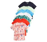 Next Mujeres Pack de 7 Camisetas básicas de Manga Corta 100% algodón Multi Bright Colours S