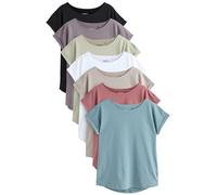 NEXT Mujeres Pack de 7 Camisetas de Manga Japonesa 100% algodón Multi 44