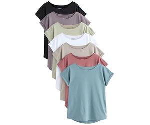 NEXT Mujeres Pack de 7 Camisetas de Manga Japonesa 100% algodón Multi 44