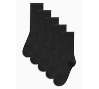 NEXT Mujeres Pack de cinco pares de calcetines tobilleros básicos Negro one size