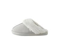 NEXT Mujeres Pantuflas tipo chinelas con pelo sintético Gris claro L