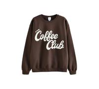 NEXT Mujeres Sudadera Chocolate Brown Coffee Club M