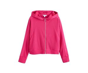 NEXT Mujeres Sudadera con Capucha con Textura de Punto Grano de arroz con Cremallera Fluro Pink XXL
