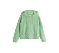 NEXT Mujeres Sudadera de Rizo con Capucha y Cremallera Verde L