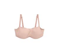 NEXT Mujeres Sujetador Palabra de Honor con Efecto Reductor sin Relleno ni Tirantes en Copa DD+ Praliné Nude 90 G