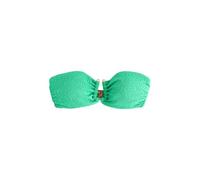 NEXT Mujeres Top de bikini palabra de honor con ribete Green Textured 42
