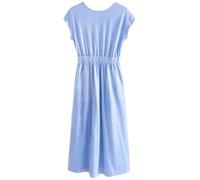 NEXT Mujeres Vestido Veraniego Estilo Camiseta a Media Pierna 100% algodón Azul 42