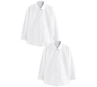 next Niña Júnior Paquete De Dos Blusas De Vestir De Manga Larga Blancas con Botones Elegante (3-16 años)