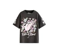 Next Niñas Camiseta con Lentejuelas de Rolling Stones Charcoal Grey Floral 6 Años