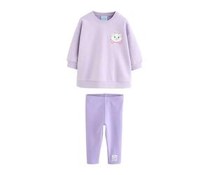 NEXT Niñas Conjunto de leggings y sudadera con motivos de los Aristogatos de Disney Morado Lila 6 Años-7 Años
