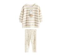 NEXT Niñas Conjunto de sudadera y leggings con estmpado de Miffy Cream Stripe 12 Meses-18 Meses